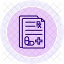 Medical Prescription Line Icon Icon