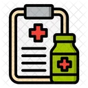 Medical Prescription Medicine And Health Notes Icon