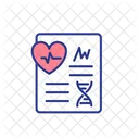 Medical record of patient genes analysis  Icon