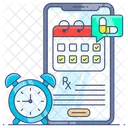 Online Appointment Vaccination Date Medical Reminder Icon