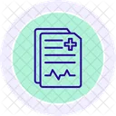 Medical Report Line Icon Icon