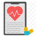 Medical Report Ecg Report Health Report Icon