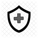 Black Monochrome Medical Shield Illustration Medical Shield Medical Icon