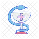 Medical symbol cup caduceus bowl  Icon