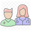 Medical Team Lineal Color Icon Icon