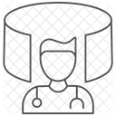 医療技術の細い線のアイコン アイコン