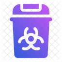 Medical Waste Bin Toxic Icon