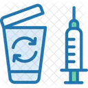 Medical Waste Recycle Bin Bin Icon