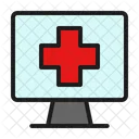Computer Red Cross Advice Icon