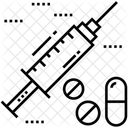 Medicaments Pilules Et Injections Dose Medicale Icône