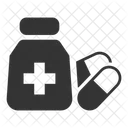 Medicina Botella Capsula Icono