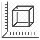 Medicao De Cubo Dimensionamento Etapa Do Processo Ícone