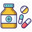 Frasco De Medicina Frasco De Pastillas Frasco De Medicamentos Icono