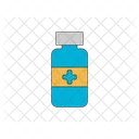 Medicine Bottle Colored Outline Style Medical Icon Hospital Icon