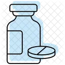 Medicine Jar Color Shadow Line Icon Icon
