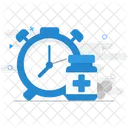 Medicine On Time Pills Clock Icon