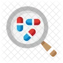 Magnifiers Medicines Pills Icon