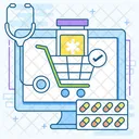 Online Medicines Online Pharmacy Medicines Shopping Icon