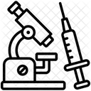 Medico Microscopio Seringa Ícone