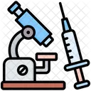 Medico Microscopio Seringa Ícone