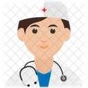 Assistente Avatar Medico Ícone