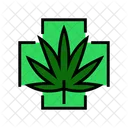 Medicinalmente Cannabis Planta Icono