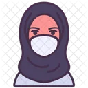 Medico Hijab Coronavirus Ícone