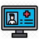 Medico On Line Check Up On Line Computador Icon