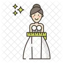 Medida del vestido de novia  Icono