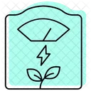Medidas De Ahorro De Energia Color Sombra Icono Linea Fina Icono