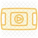 Media Player Duotone Liniensymbol Symbol