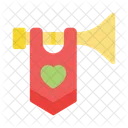 Medieval Flag Trumpet Icon