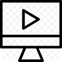 Medios Monitor Video Icono