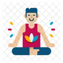 Meditacao Posicao Yoga Ícone