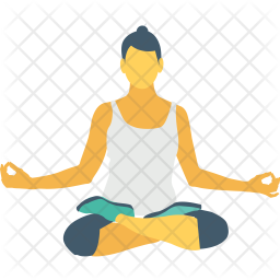 Meditate Sitting Icon - Download in Flat Style