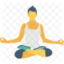Meditate Sitting Lotus Icon