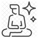 Digital Detox Meditating Meditation Icon