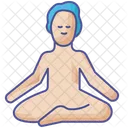 Meditation Outline Filled Icon Business And Finance Icon Pack Icono