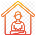 Meditation Working At Home Home Icon