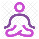 Meditation Round Icon