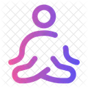 Meditation Round Wellness Yoga Icon