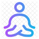 Meditation Round Icon