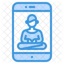 Meditation Smartphone Anwendung Symbol