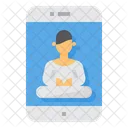 Meditation Smartphone Anwendung Symbol