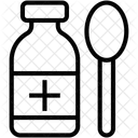 Medizin Glas Loffel Symbol