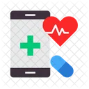 App Medizinische Anwendung Krankenhausanwendung Symbol