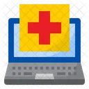 Laptop Krankenhaus Gesundheit Symbol