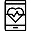 Gesundheits App Herzschlag Herzfrequenz App Symbol