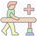 Medizinische Rehabilitation Lineares Farbsymbol Icon