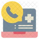 Kontakt Laptop Gesundheit Symbol